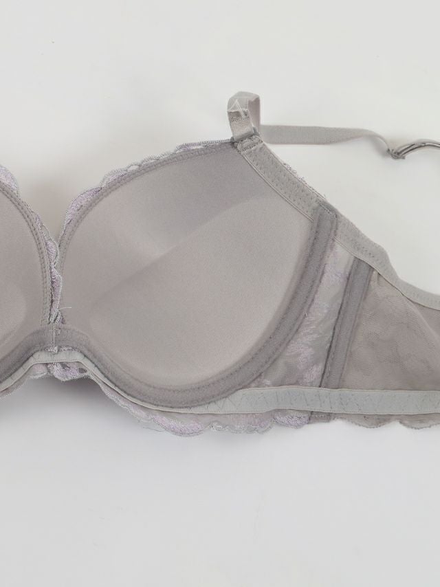 勝負下着 フラワー刺繍 レース ブラジャー＆ショーツ 2点セット