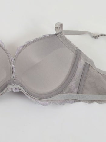 勝負下着 フラワー刺繍 レース ブラジャー＆ショーツ 2点セット