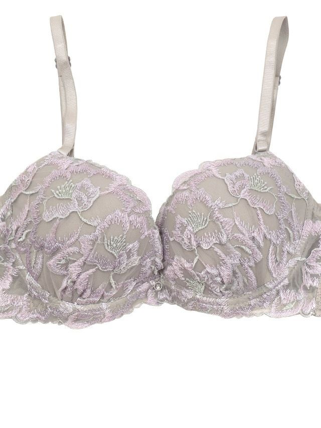 勝負下着 フラワー刺繍 レース ブラジャー＆ショーツ 2点セット