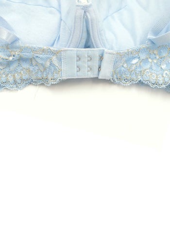 勝負下着 フラワー刺繍 リボン ブラジャー＆ショーツ 2点セット