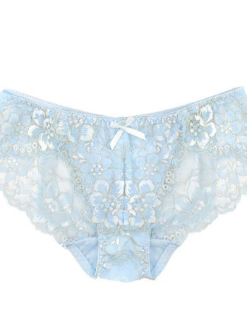 勝負下着 フラワー刺繍 リボン ブラジャー＆ショーツ 2点セット