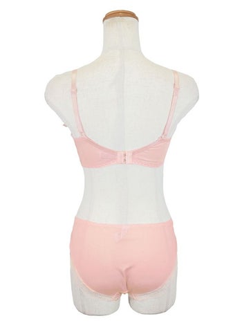 勝負下着 ローズ刺繍 サテン ブラジャー＆ショーツ 2点セット