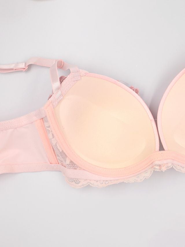 勝負下着 ローズ刺繍 サテン ブラジャー＆ショーツ 2点セット