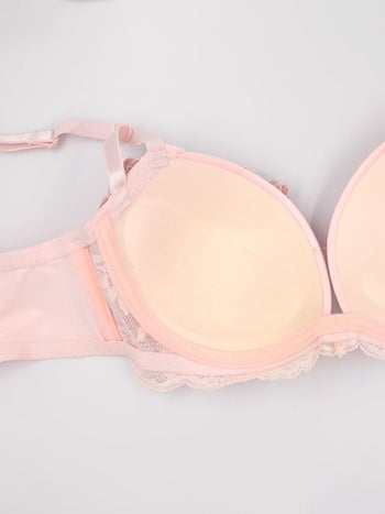 勝負下着 ローズ刺繍 サテン ブラジャー＆ショーツ 2点セット