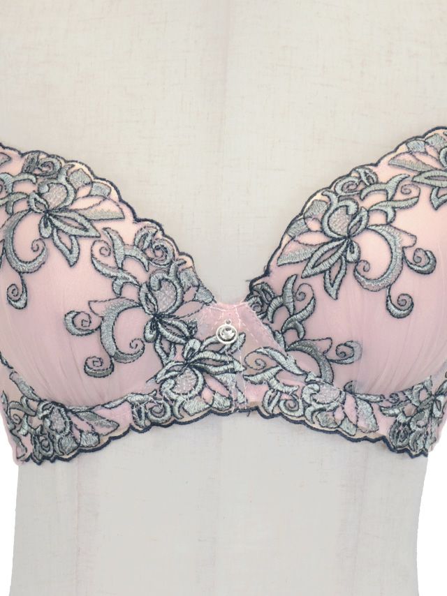 勝負下着 刺繍 コードデザイン ブラジャー＆ショーツ 2点セット