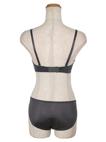 勝負下着 ローズ刺繍 リボン ブラジャー＆ショーツ 2点セット