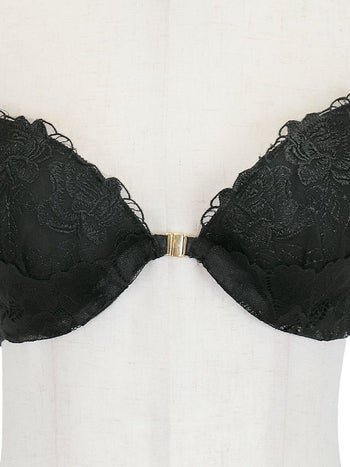 勝負下着 ローズ刺繍 ダブルコードブラジャー＆ショーツ 2点セット