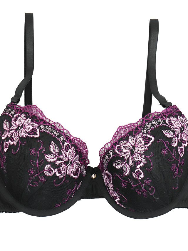 勝負下着 フラワーリーフ 刺繍 ブラジャー＆ショーツ 2点セット