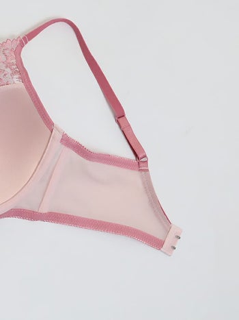 勝負下着 カットアウト フラワー刺繍 ブラジャー＆ショーツ 2点セット