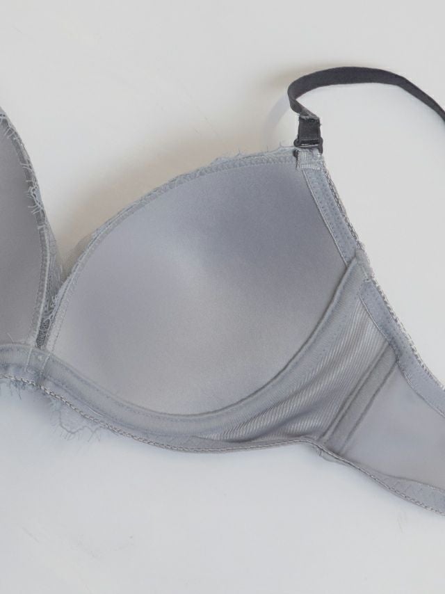 勝負下着 チュール フラワーレース ブラジャー＆ショーツ 2点セット