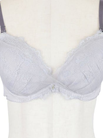 勝負下着 チュール フラワーレース ブラジャー＆ショーツ 2点セット