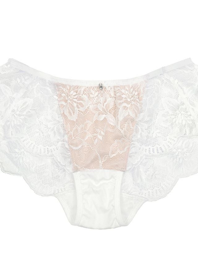 勝負下着 総レース バックシアー ブラジャー＆ショーツ 2点セット