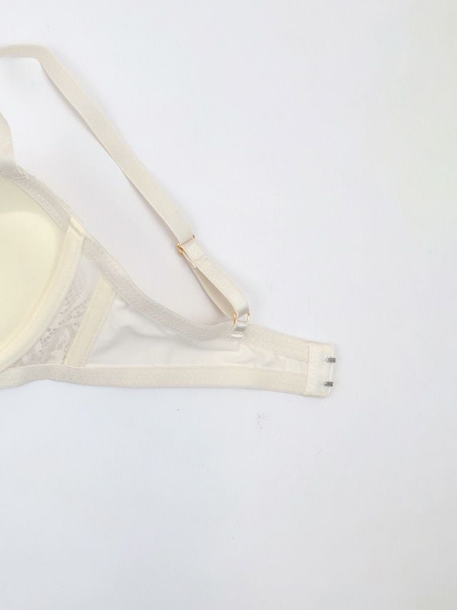 勝負下着 フラワーレース バックシアー ブラジャー＆ショーツ 2点セット