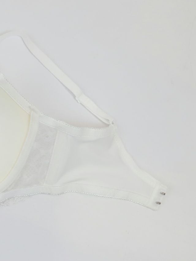 勝負下着 シアーチュール バックレース ブラジャー＆ショーツ 2点セット