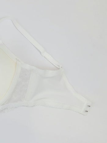 勝負下着 シアーチュール バックレース ブラジャー＆ショーツ 2点セット