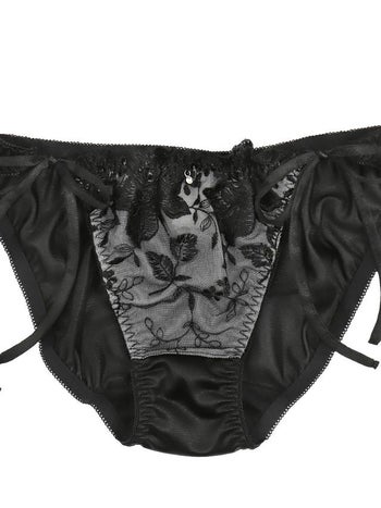 勝負下着 フラワー刺繍 シアーチュール ブラジャー＆ショーツ 2点セット