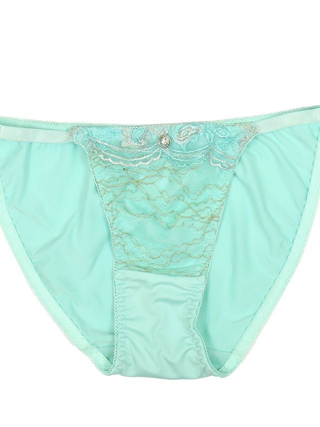 勝負下着 パステルカラー 刺繍 ブラジャー＆ショーツ 2点セット