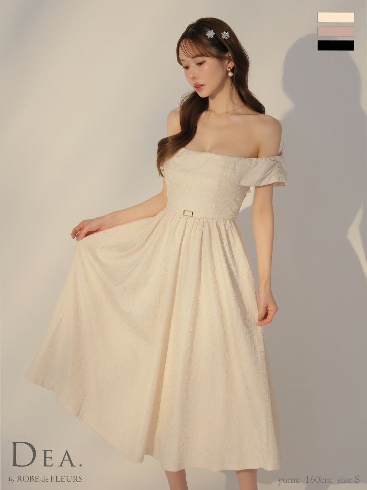 DEA.by ROBE de FLEURS/ディア】リボン オフショルダー ジップデザイン