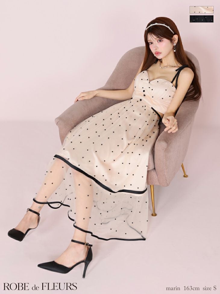ドット柄(水玉)ドレス｜キャバドレス 通販 LaLaTulle [公式]