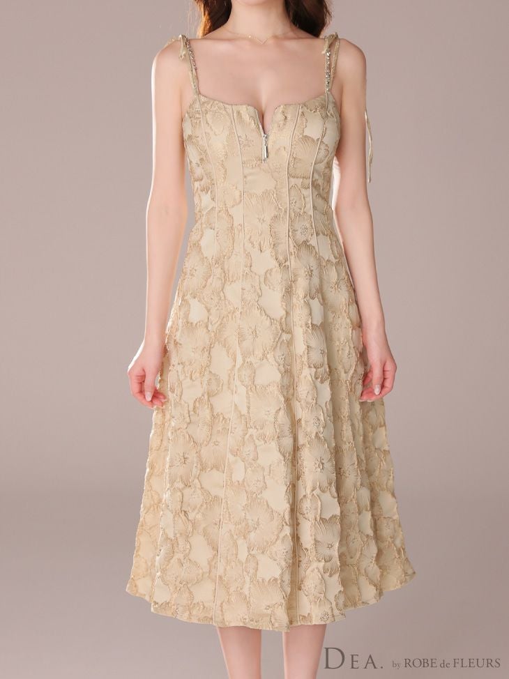 DEA.by ROBE de FLEURS/ディア】花柄ジャガード パイピング ショルダー