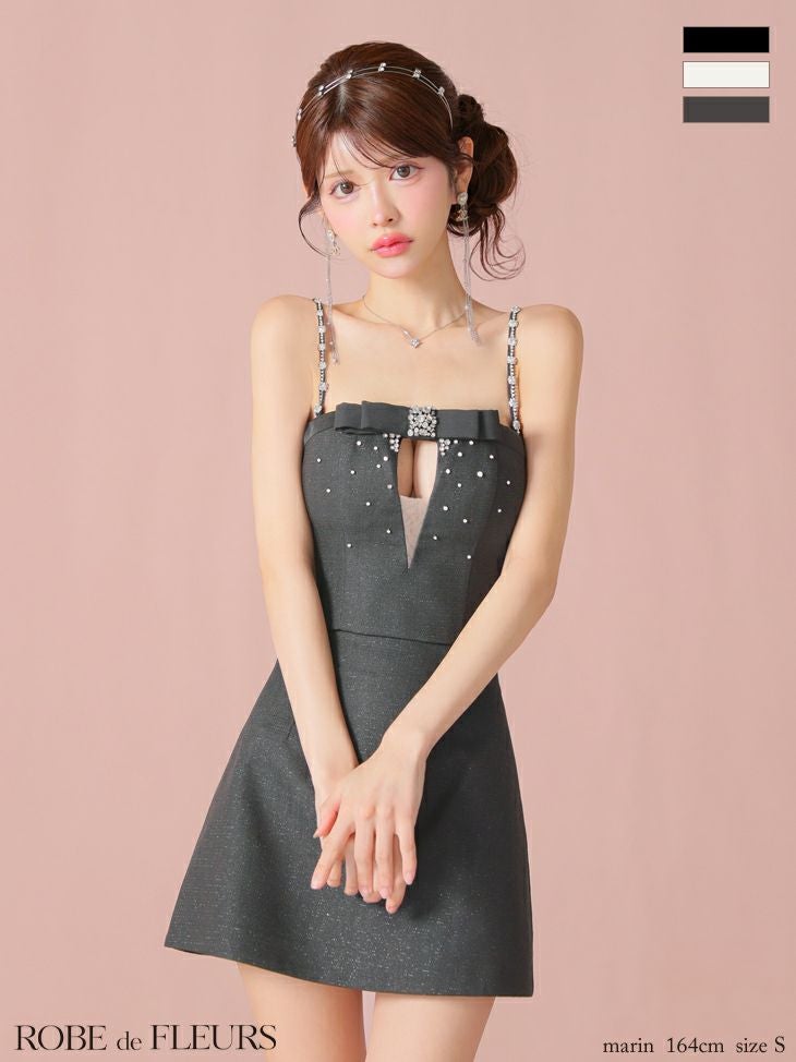 ROBEdeFLEURS/ローブドフルール】ハートボタン キュートネス ジップ