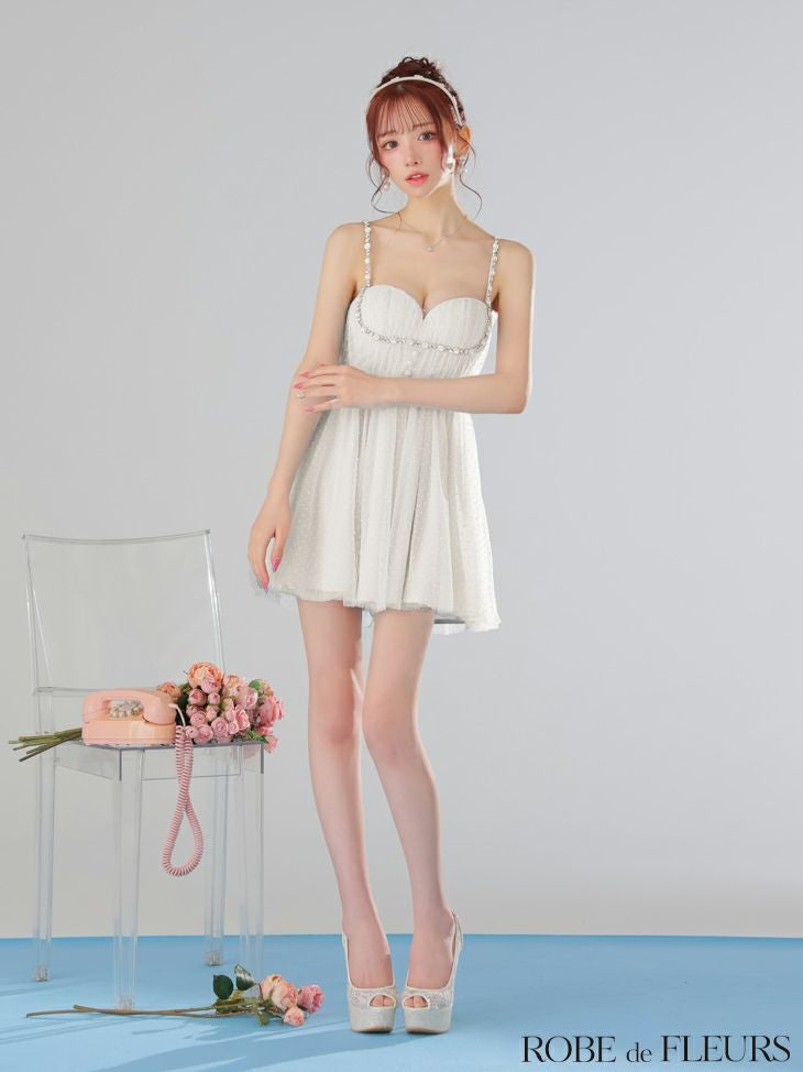 SALE【ROBEdeFLEURS/ローブドフルール】キャミソール ドット柄
