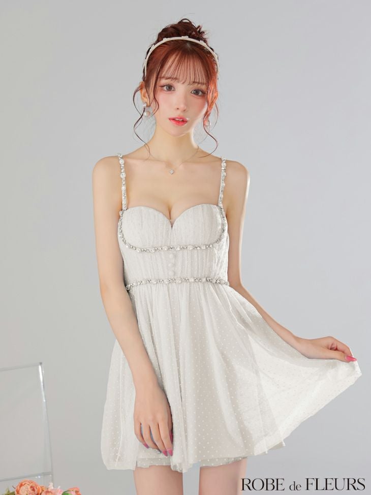 SALE【ROBEdeFLEURS/ローブドフルール】キャミソール ドット柄