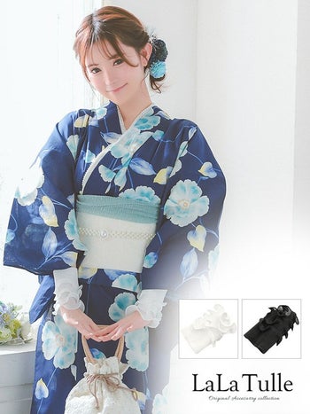 浴衣 小物 シフォン フリル プリーツ カフス