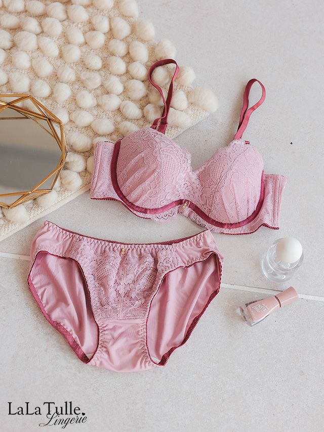 勝負下着 総レース パイピングテープ 脇高 カップ　ブラジャー＆ショーツ　2点セット