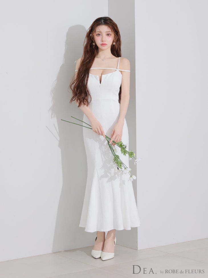 ディアバイローブドフルール デコルテジップ ドレス 予約商品【7月中旬入荷予定】【DEA.by ROBE de FLEURS/ディア】ジップ