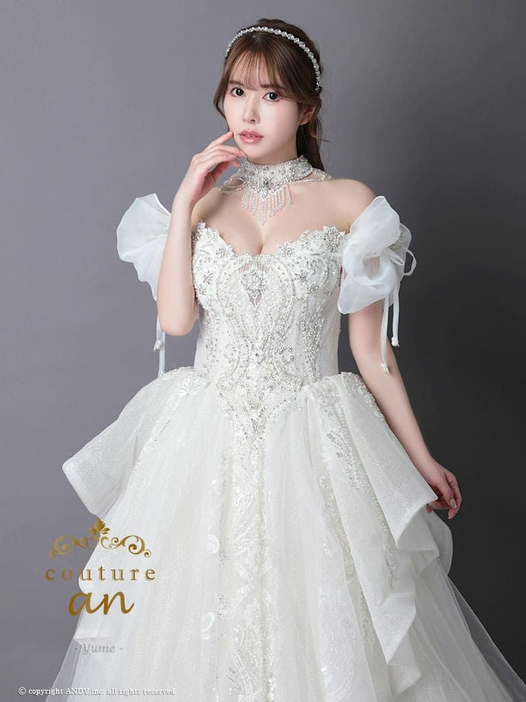 couture an/クチュール アン】オフショルダー 半袖 チョーカー付き 