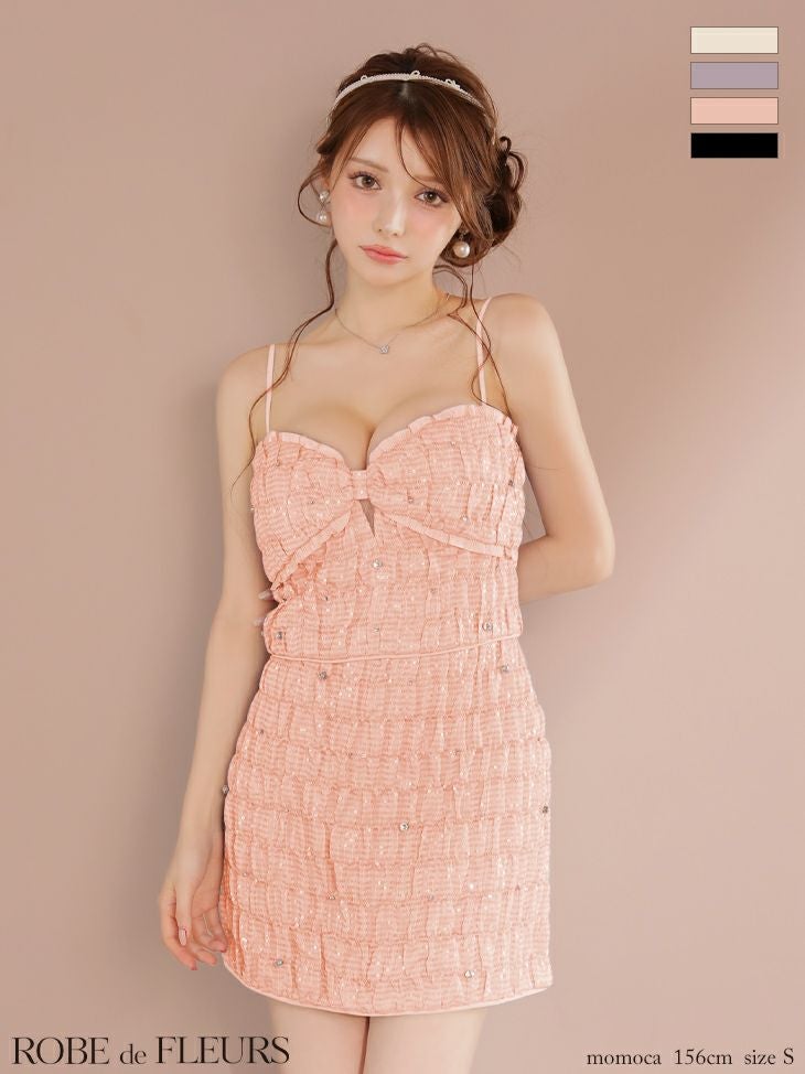 ROBEdeFLEURS/ローブドフルール】スパンコール付き シフォン