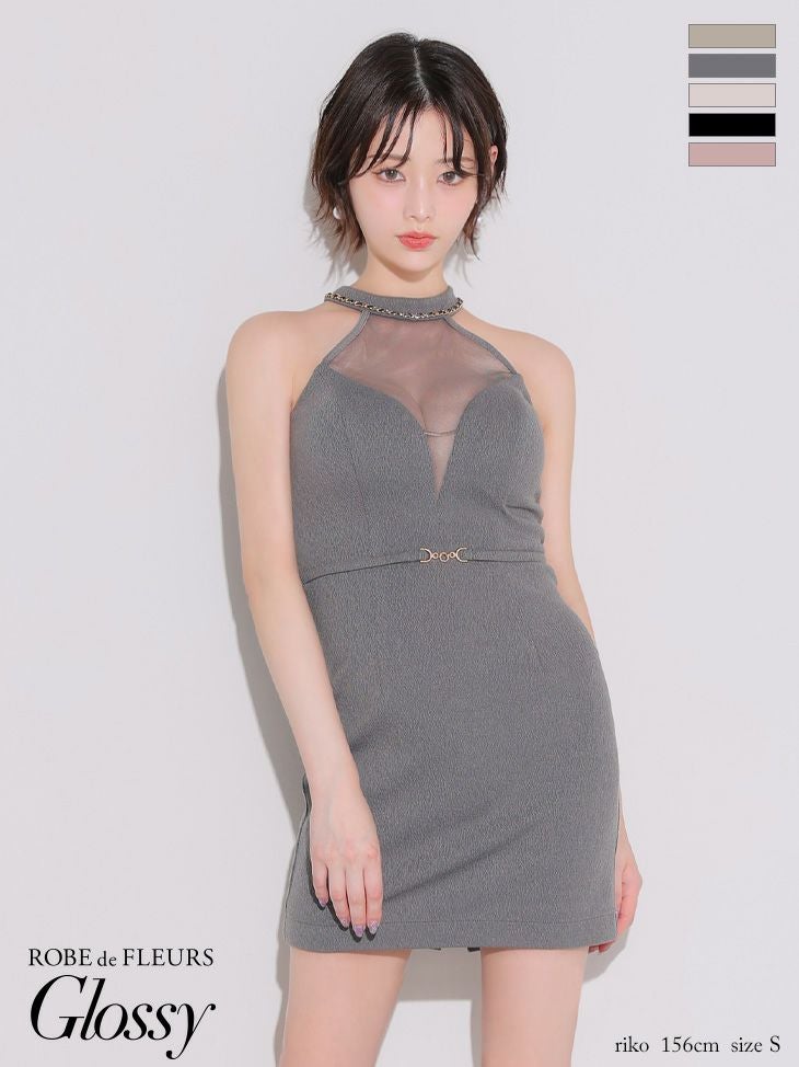 Glossy by ROBE de FLEURS/グロッシー】ブロックチュール ワンカラー