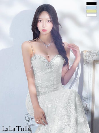 キャバドレス Angel R エンジェルアール パール キャミソール オープンバスト セクシー 2way ベアトップ マーメイドロングドレス