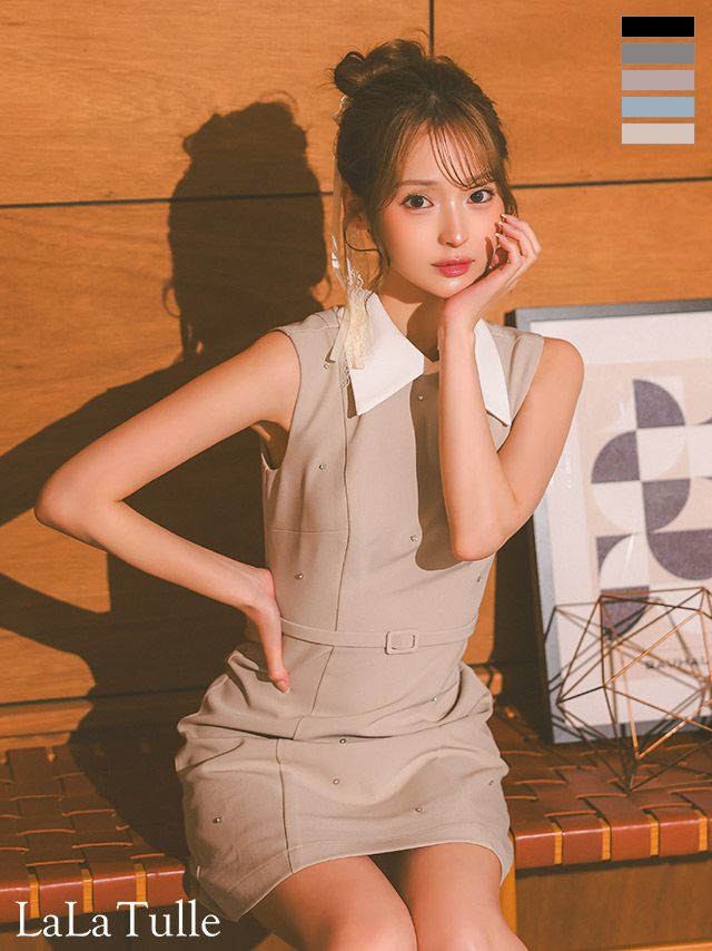 k*i様 【DEA.by ROBE de FLEURS】ツイードタイトミニ キャ DEA.by ROBE de FLEURS/ディア】プリーツミニ ノースリーブ ラメ