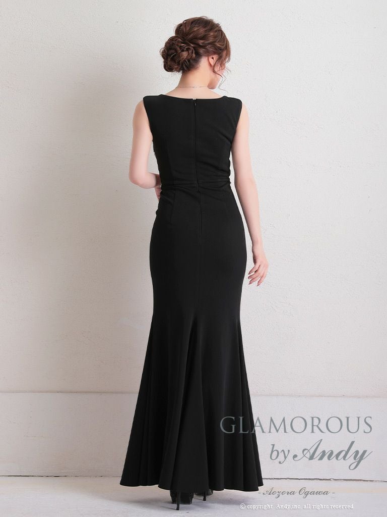 GLAMOROUS/グラマラス】レース ビジュー スリット くびれ透け ワン
