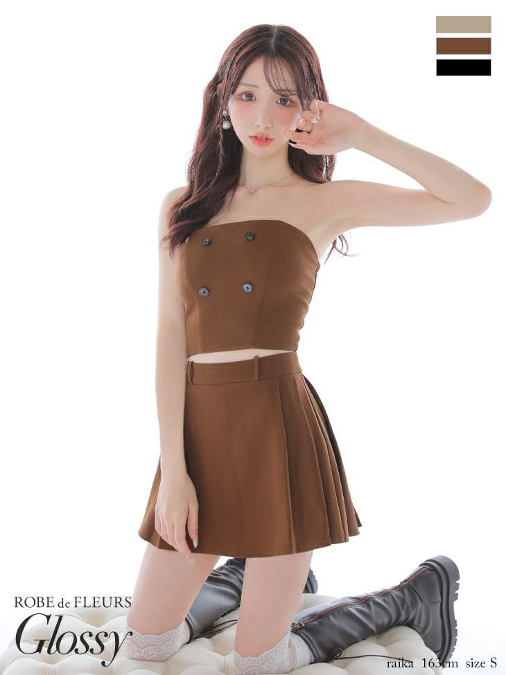 Glossy by ROBE de FLEURS/グロッシー】2way オフショルダー ベア