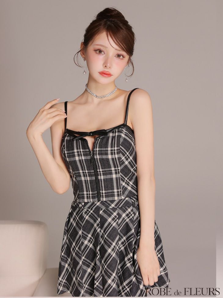 ROBEdeFLEURS/ローブドフルール】ガーリー キャミソール 2way レザー