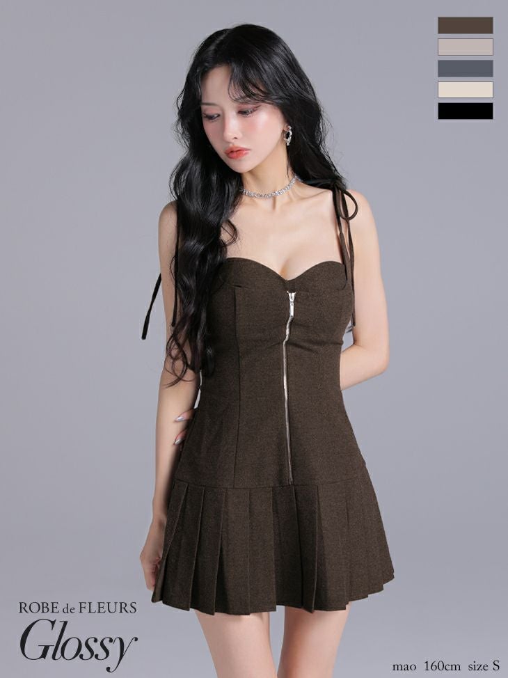 Glossy by ROBE de FLEURS/グロッシー】キャミソール リボンショルダー 