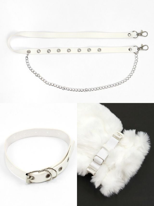 SALE【コスプレ】バニー ふわふわ もこもこ ベルト ハード チェーン