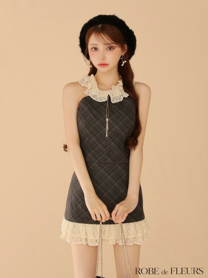 ROBEdeFLEURS/ローブドフルール】セットアップ ジップドレス
