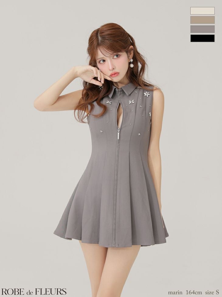 ROBEdeFLEURS/ローブドフルール】ラメニット キャミソール ショルダー