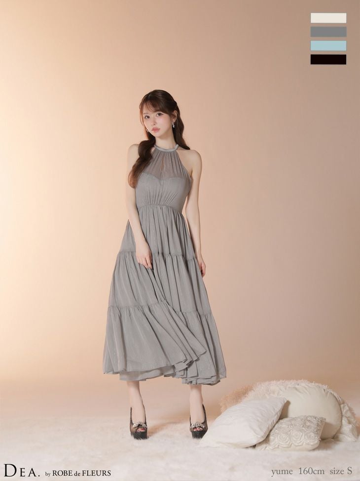DEA.by ROBE de FLEURS/ディア】 ホルターネック プリーツ ティアード