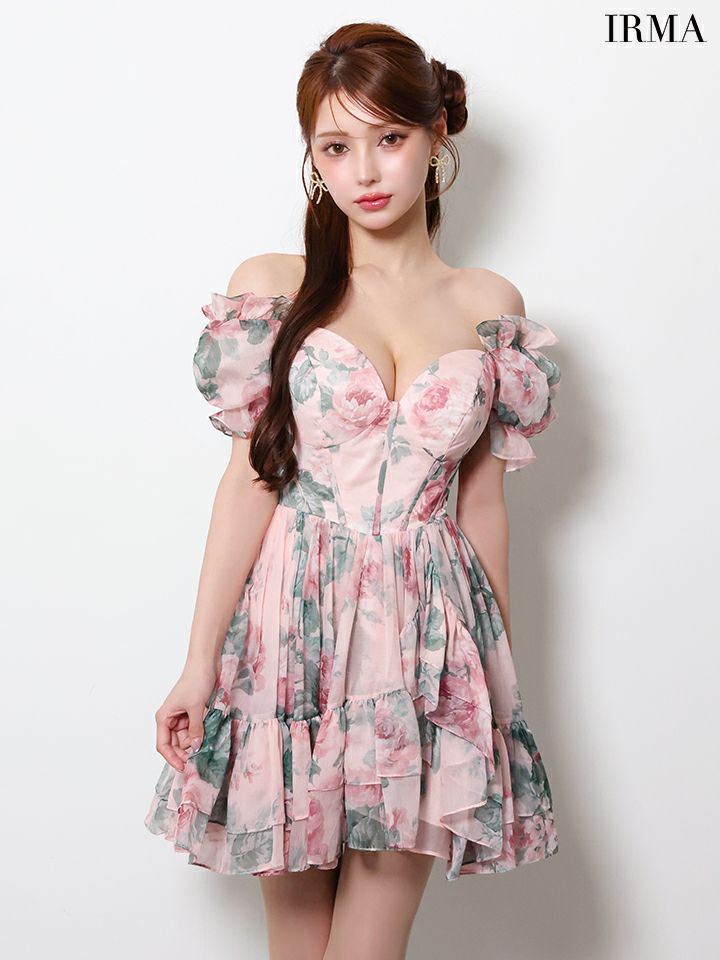 予約商品【3月中旬入荷予定】【IRMA/イルマ】オフショルダー 袖あり 花