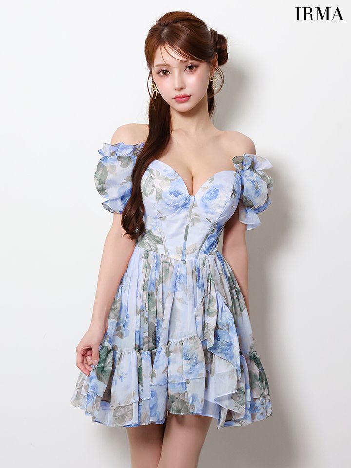 予約商品【3月中旬入荷予定】【IRMA/イルマ】オフショルダー 袖あり 花