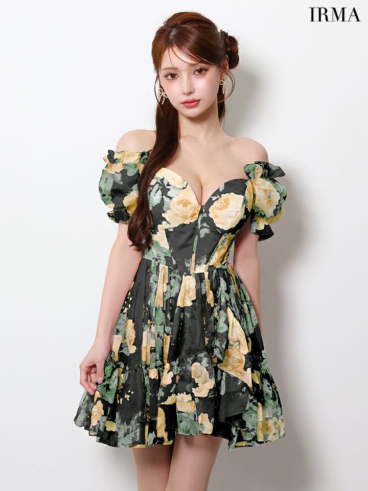 予約商品【3月中旬入荷予定】【IRMA/イルマ】オフショルダー 袖あり 花