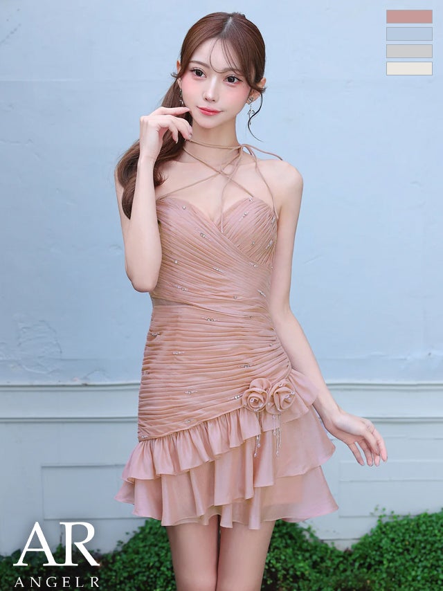 Angel R/エンジェルアール】クロスネック フリル ウエストカット