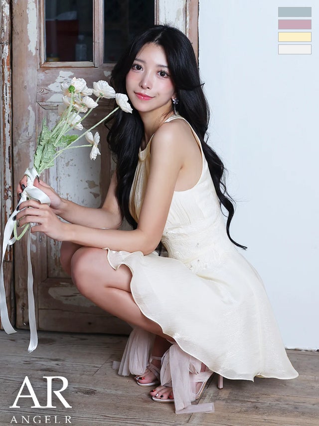 Angel R/エンジェルアール】フラワーメッシュ ホルターネック ウエスト