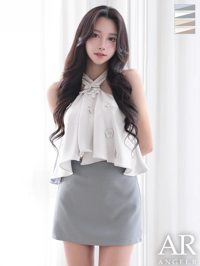 Angel R/エンジェルアール】セットアップ ホルターネック シフォン