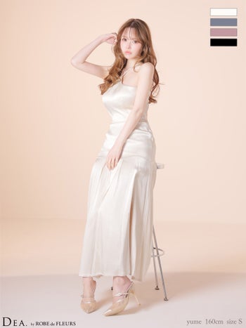 キャバドレス DEA. ROBE de FLEURS ディア ローブドフルール ホルターネック ラメジャガード ボックスプリーツ バックオープン フレアロングドレス